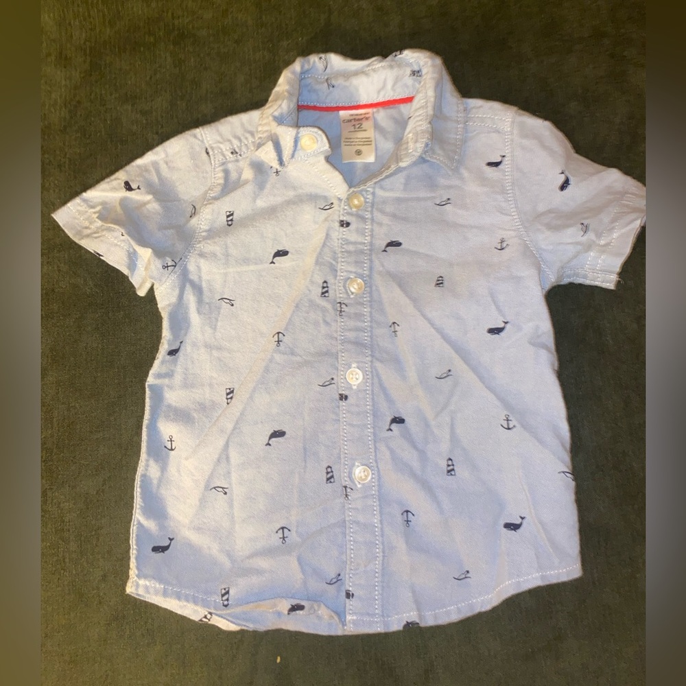12m Carter's Button-Up Top - Picture 1 of 2